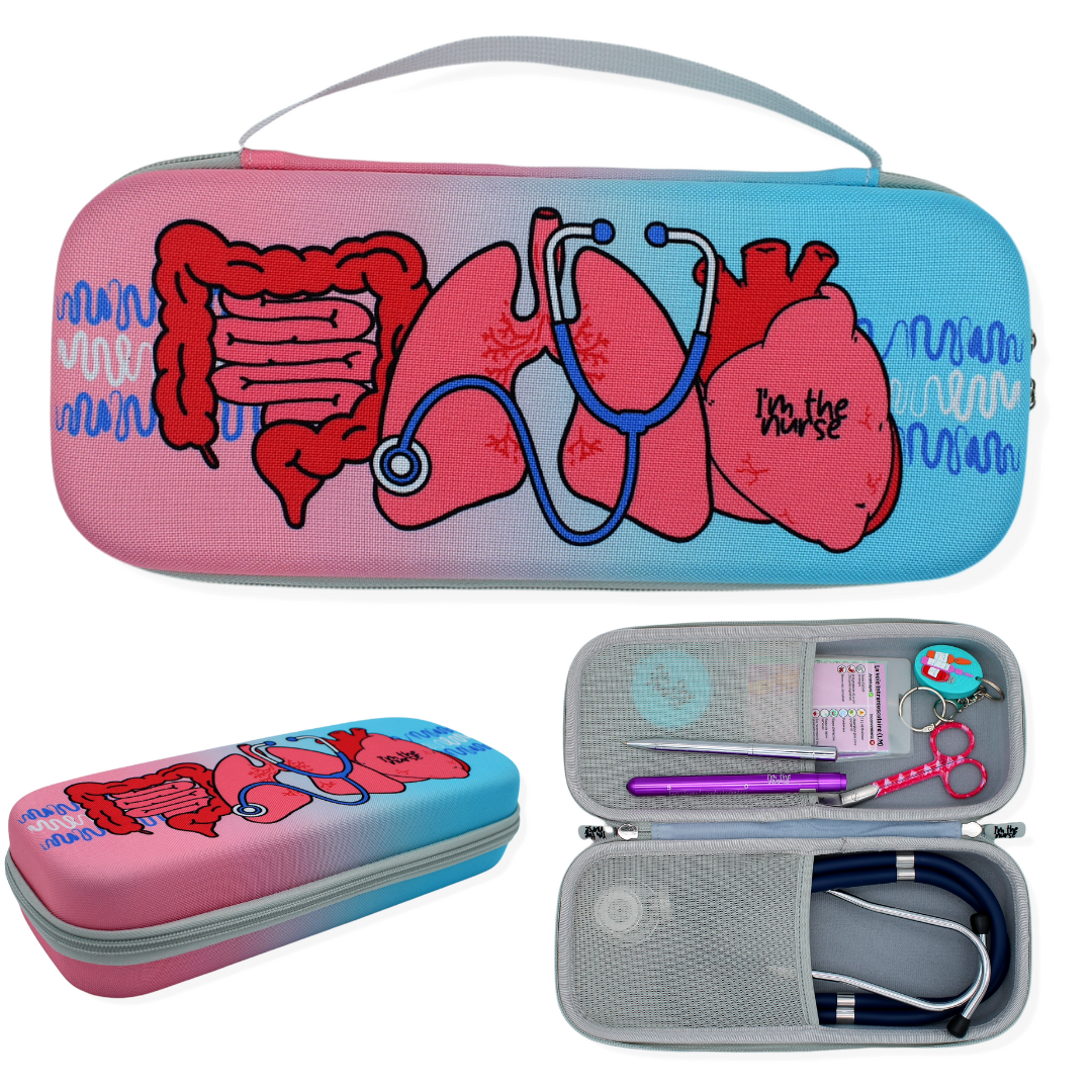 Étui à stéthoscope Rose-bleu