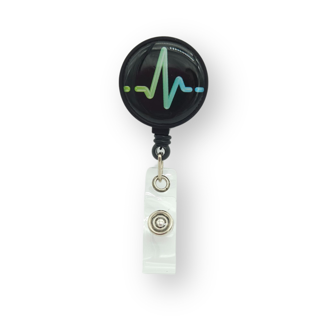 Porte-insigne rétractable "ECG"