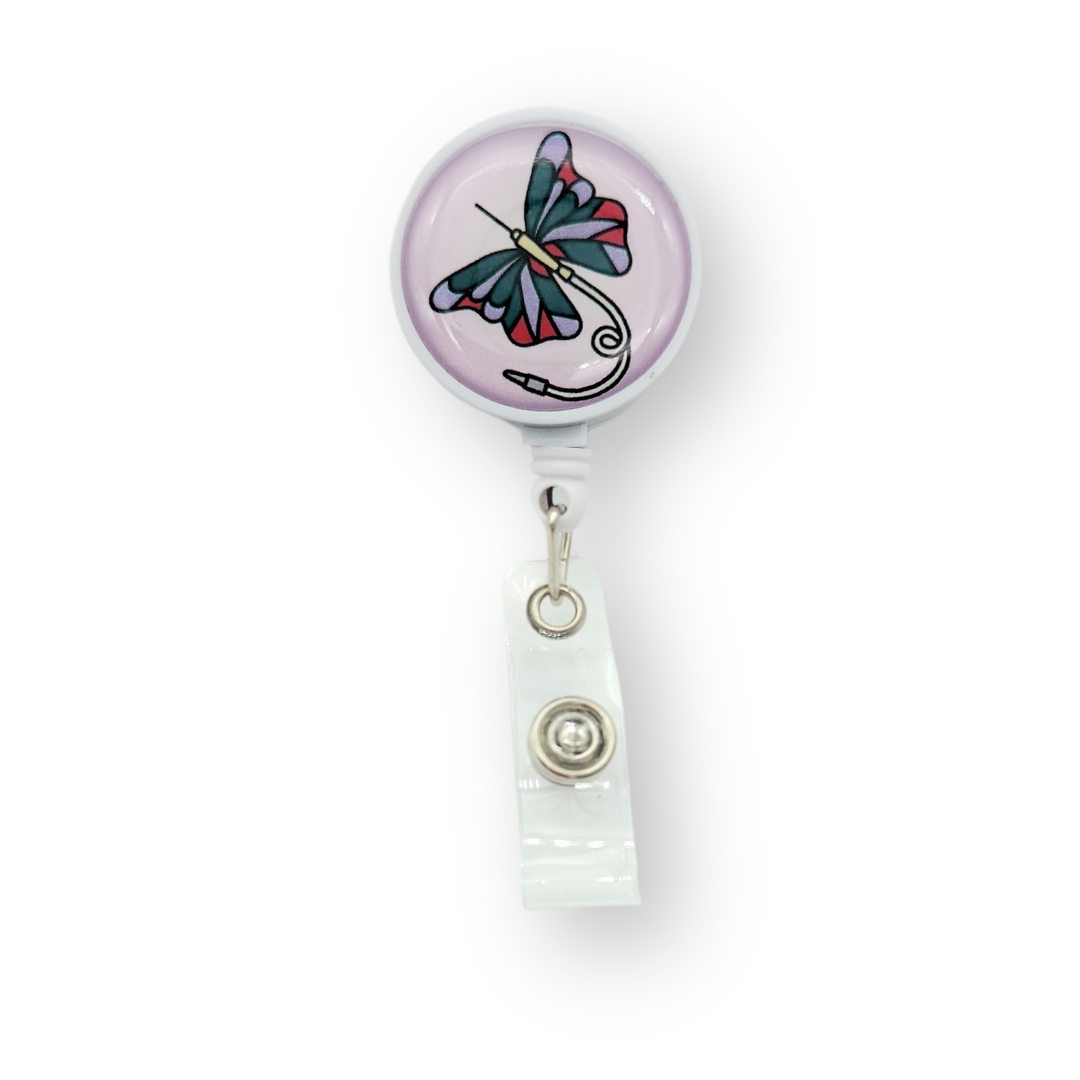 Porte-insigne rétractable "Papillon"