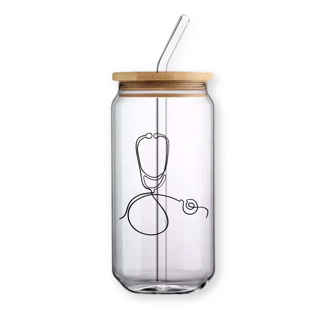 Verre canette "Stéthoscope"