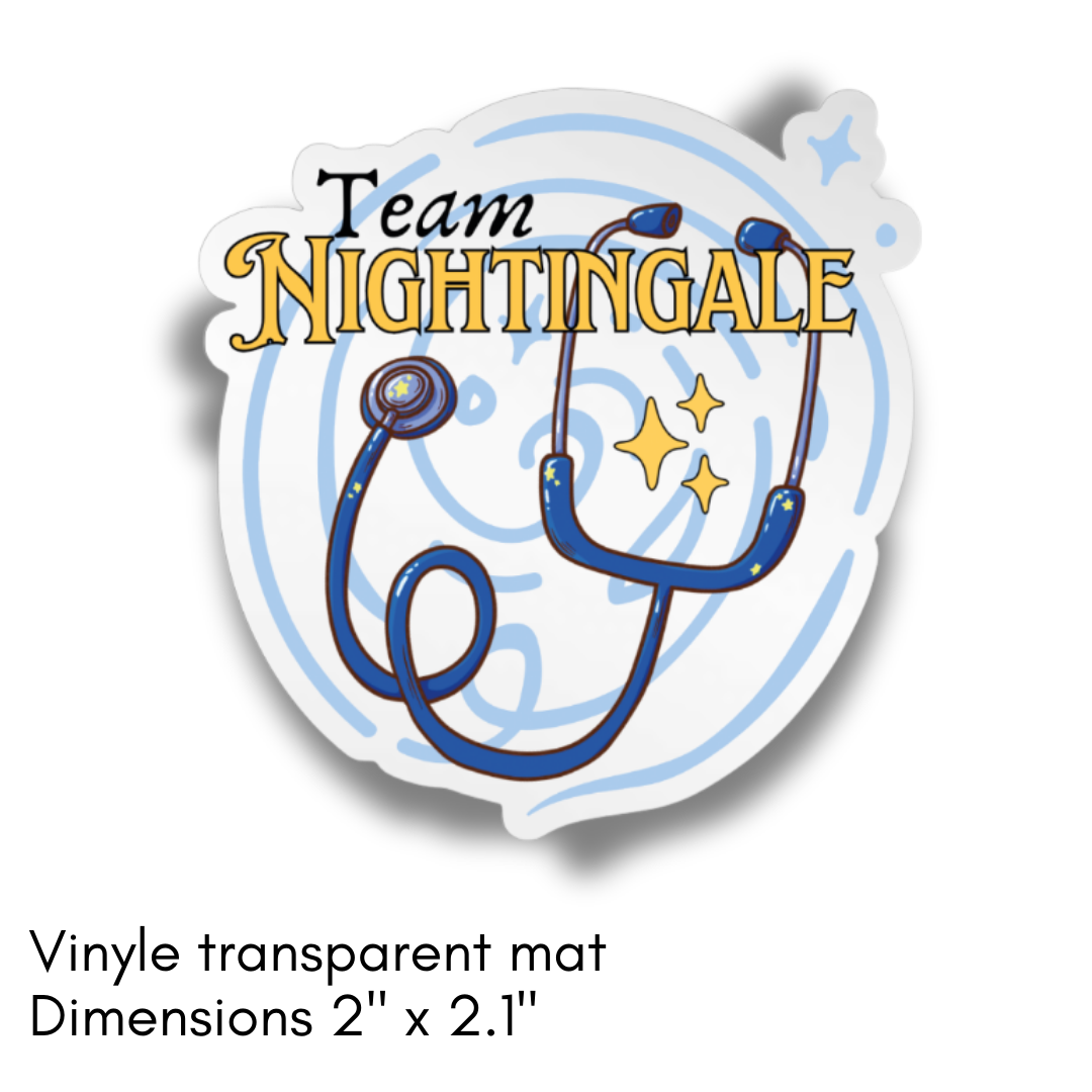 Autocollant en vinyle "Team Nightingale"