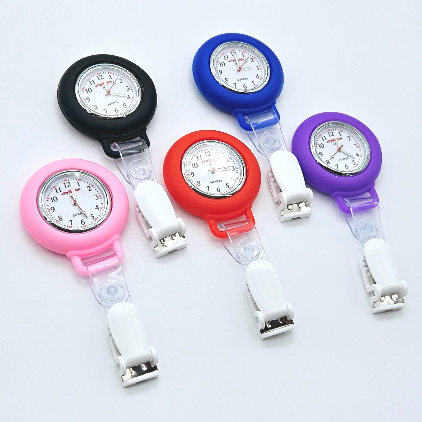 Montre trotteuse avec clip Noir