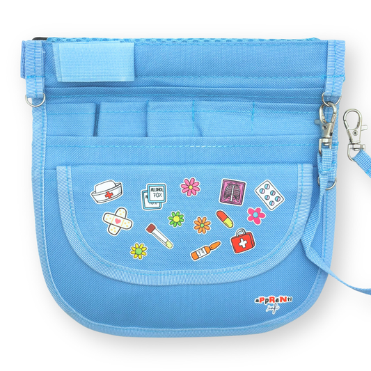 Sac banane "Bleu floral"