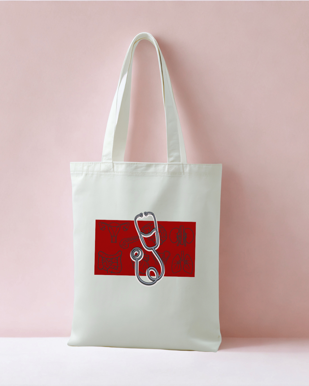 Sac fourre-tout "Stéthoscope Rouge"