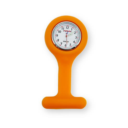 Montre trotteuse avec broche Orange