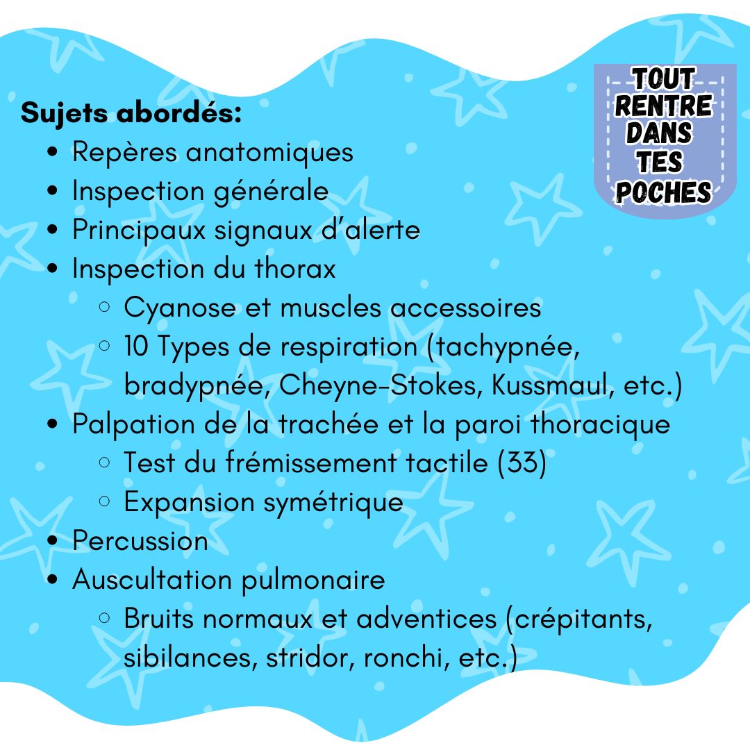 Examen du système respiratoire