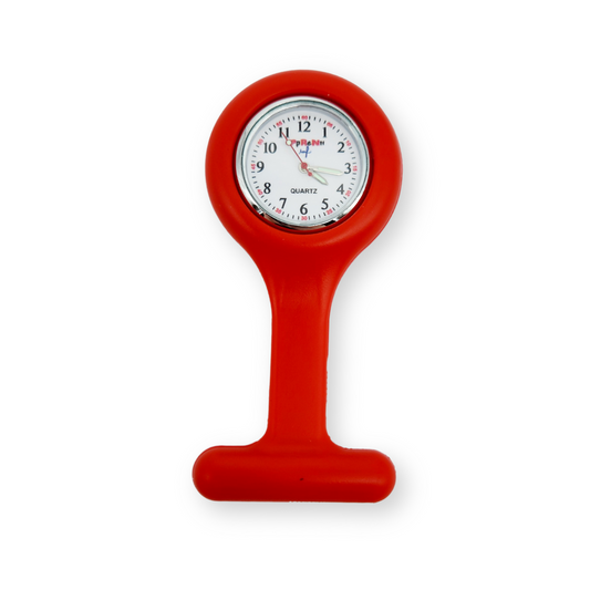 Montre trotteuse avec broche Rouge