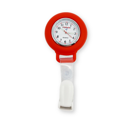 Montre trotteuse avec clip Rouge