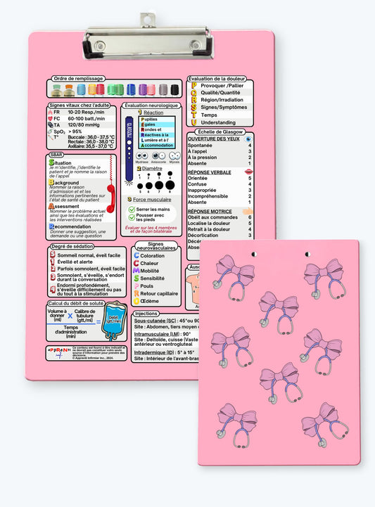 Presse-papiers Rose Clinique avec fiche informative