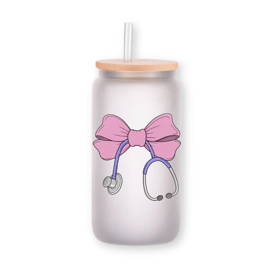 Verre canette "Rose Clinique"